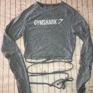 Gymshark Long Sleeve Ribbon Crop Top